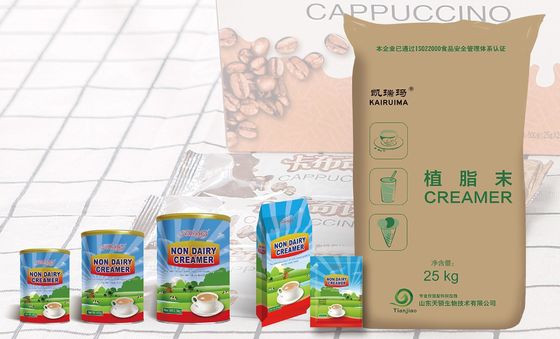 Saquete de creme não lácteo O ingrediente essencial para a sua bebida à base de polpa