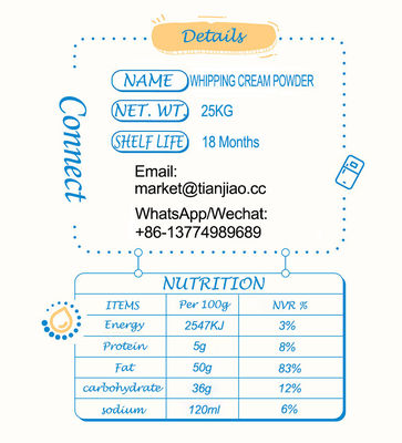 25 kg de creme de bife para bolos e doces certificados Halal