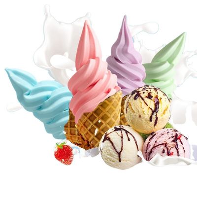 Delicioso sorvete macio pré-misturado em pó em amarelo ou creme com longa vida útil