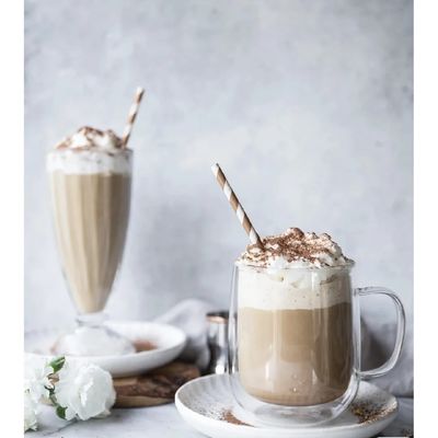 Creme de café branco com 35% de gordura e 1-4% de proteína
